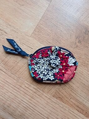 Vera Bradley Red Floral Quilted Coin Pouch